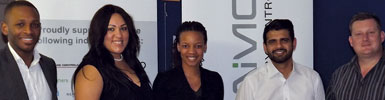 Left to right: Nhlanhla Dlamini (Fats), Vanessa Malgas, Bulalwa Vundla, Muhammad Simjee and branch chairman Christiaan Steyn.